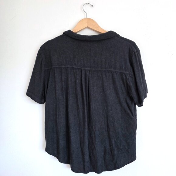 Thread & Supply Black Button-Up Blouse - Picture 6 of 6